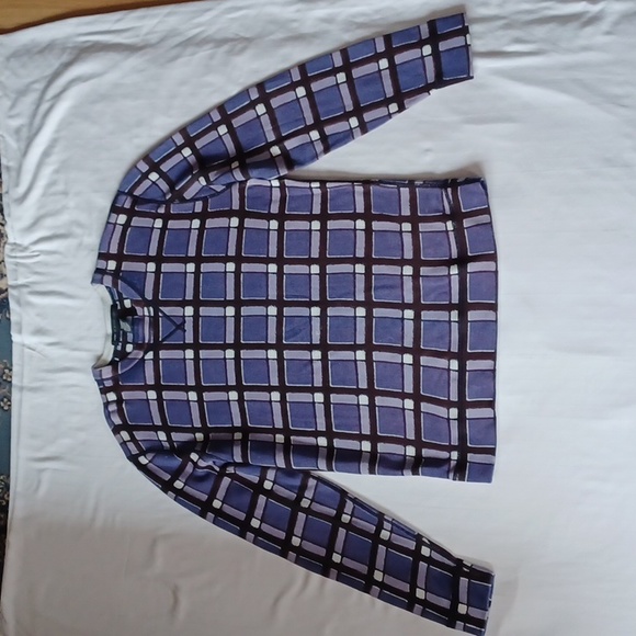 Marc by Marc Jacobs "Skipper" Blue Check Sweatshirt- Sz. Lrg - Picture 4 of 15